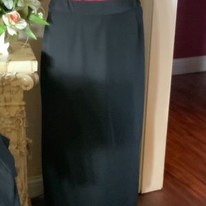 Black Full length straight skirt